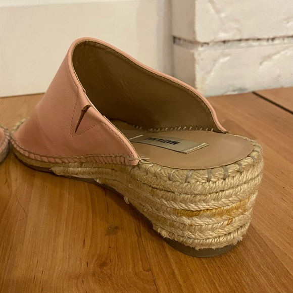 Matt & Nat slip on pink vegan leather espadrille wedge sandals size 38 - Picture 7 of 8